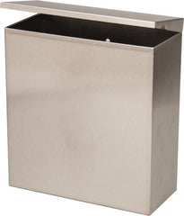 Made in USA - Stainless Steel Sanitary Napkin Disposal Unit - Surface Mount, 10" High x 9" Wide x 4" Deep, White - Exact Tooling
