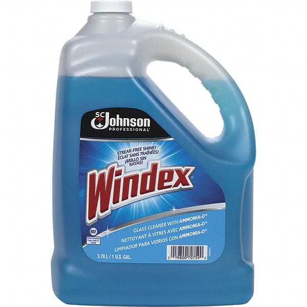 Windex - 1 Gal Bottle Ammonia Glass Cleaner - Use on Chrome, Hard Surfaces, Plexiglass, Stainless Steel - Exact Tooling