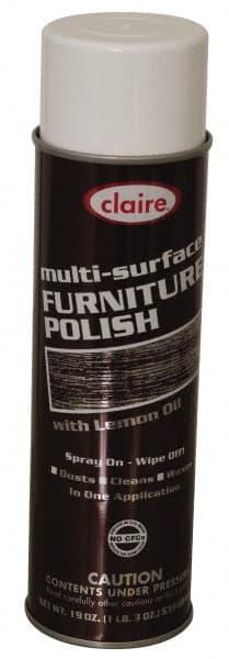 Made in USA - 20 Fluid Ounce Furniture Polish - Lemon Scent, Aerosol - Exact Tooling