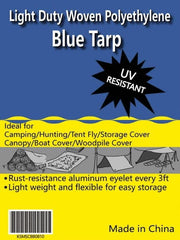Value Collection - 20' Long x 12' Wide Polyethylene Tarp & Dust Cover - Blue - Exact Tooling