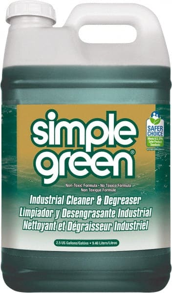 Simple Green - 2.5 Gal Bottle Cleaner/Degreaser - Liquid, Biodegradable, Concentrated, Unscented - Exact Tooling