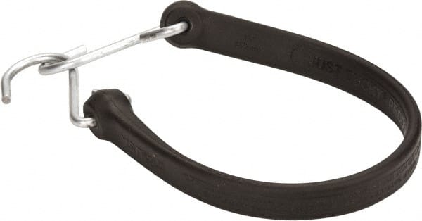 The Perfect Bungee - Heavy Duty Tie Down with S Hook - 18" OAL, Black - Exact Tooling