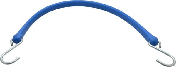 The Perfect Bungee - Heavy Duty Tie Down with S Hook - 24" OAL, Blue - Exact Tooling