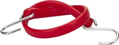 The Perfect Bungee - Heavy Duty Tie Down with S Hook - 24" OAL, Red - Exact Tooling