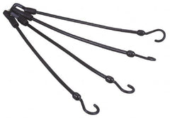 The Perfect Bungee - Stretch-n-Flex Web Tie Down with Molded in Hook & Safety Clasp - 24" OAL, Blue - Exact Tooling