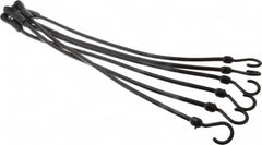 The Perfect Bungee - Stretch-n-Flex Web Tie Down with Molded in Hook & Safety Clasp - 24" OAL, Black - Exact Tooling