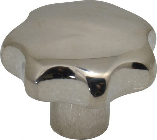KIPP - 1-1/4" Head Diam, 7 Point Lobed Knob - 1/4-20 Hole, Stainless Steel - Exact Tooling