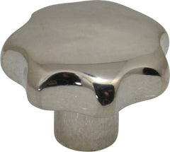 KIPP - 1-1/4" Head Diam, 7 Point Lobed Knob - 1/4-20 Hole, Stainless Steel - Exact Tooling