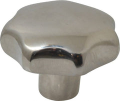 KIPP - 1.57" Head Diam, 7 Point Lobed Knob - 5/16-18 Hole, Stainless Steel - Exact Tooling