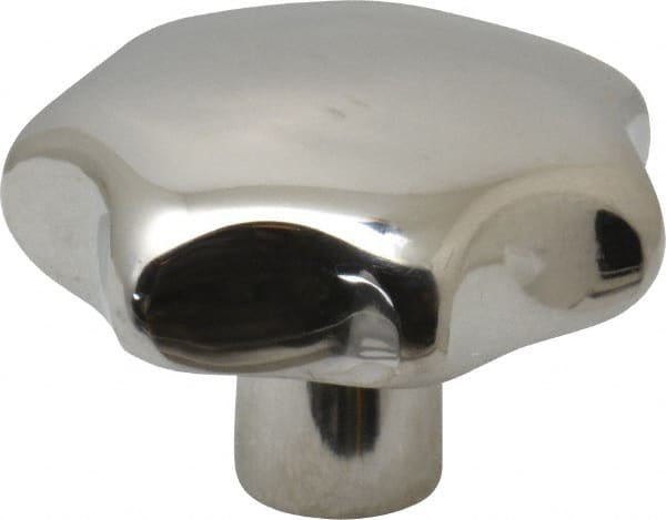 KIPP - 2.48" Head Diam, 7 Point Lobed Knob - 1/2-13 Hole, Stainless Steel - Exact Tooling