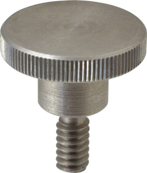 KIPP - 20mm Head, Knurled Knob - Threaded Stem, Stainless Steel - Exact Tooling