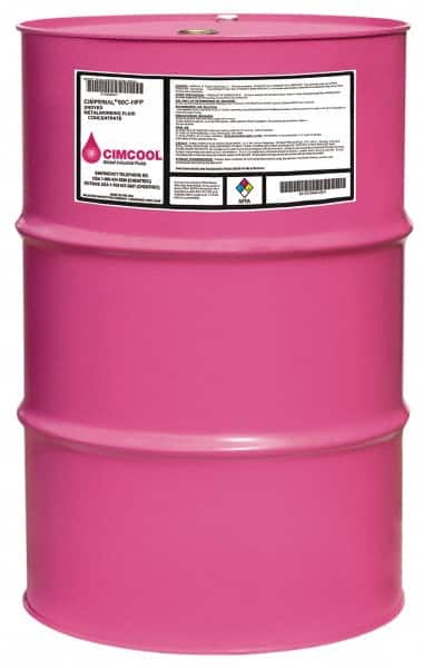 Cimcool - Cimstar 60C-HFP, 55 Gal Drum Cutting Fluid - Semisynthetic, For Boring, Drilling, Grinding, Milling, Reaming, Tapping, Turning - Exact Tooling
