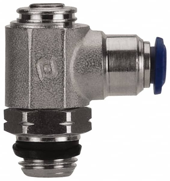Value Collection - 145 Max psi, Meter Out Screw Adjusted Flow Control Valve - Buna N O Ring, 3/8" Tube Outside Diam - Exact Tooling