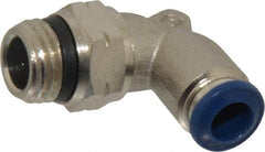 Value Collection - 1/4" Outside Diam, 1/4 Universal, Nickel Plated Brass Push-to-Connect Tube Male Swivel Elbow - 250 Max psi, Tube to Universal Thread Connection, Buna O-Ring - Exact Tooling