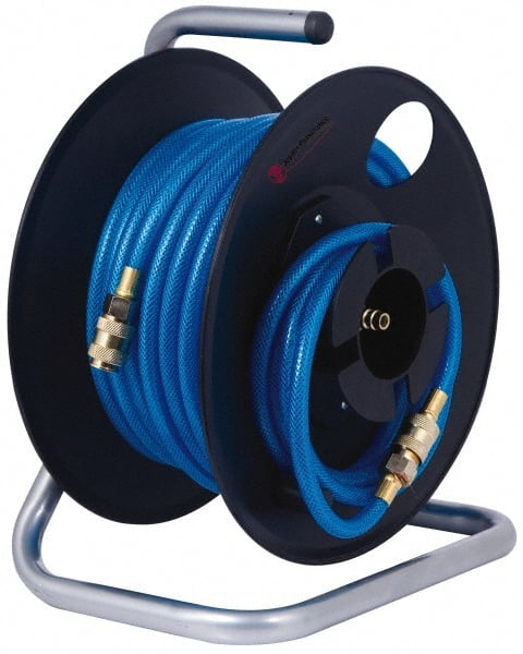 PRO-SOURCE - 100' Manual Hose Reel - 200 psi, Hose Included - Exact Tooling
