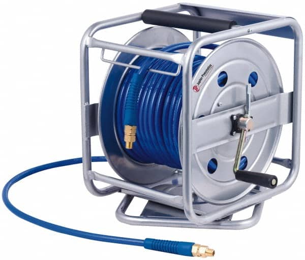 PRO-SOURCE - 100' Manual Hose Reel - 250 psi, Hose Included - Exact Tooling