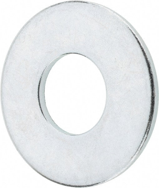 Value Collection - 9/16" Screw, Grade 2 Steel USS Flat Washer - 5/8" ID x 1-1/2" OD, 7/64" Thick, Zinc-Plated Finish - Exact Tooling