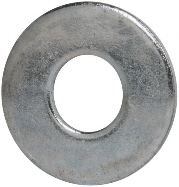 Value Collection - 7/8" Screw, Grade 2 Steel USS Flat Washer - 15/16" ID x 2-1/4" OD, 11/64" Thick, Zinc-Plated Finish - Exact Tooling