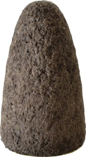 Norton - Type 16, 1-3/4" Max Diam, 3" Head Thickness, 24 Grit Cone - Aluminum Oxide, Very Coarse Grade, 3/8-24 Shank Thread - Exact Tooling
