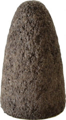 Norton - Type 16, 1-3/4" Max Diam, 3" Head Thickness, 24 Grit Cone - Aluminum Oxide, Very Coarse Grade, 3/8-24 Shank Thread - Exact Tooling