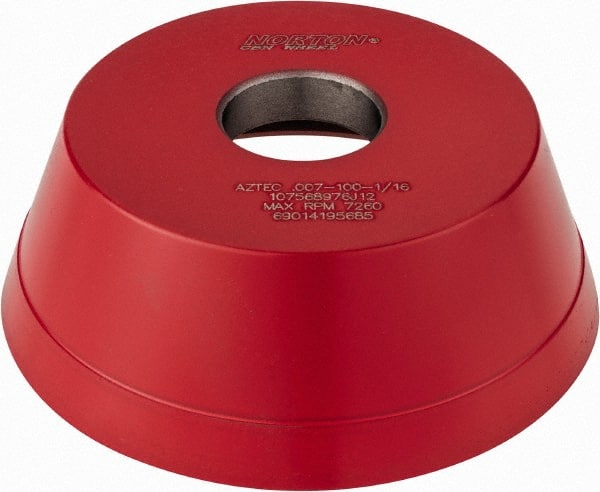 Norton - 5" Diam, 1-1/4" Hole Size, 1-3/4" Overall Thickness, 100 Grit, Type 11 Tool & Cutter Grinding Wheel - Fine Grade, CBN, Resinoid Bond - Exact Tooling