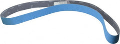 Norton - 2" Wide x 72" OAL, 50 Grit, Zirconia Alumina Abrasive Belt - Zirconia Alumina, Coarse, Coated, Y Weighted Cloth Backing, Dry, Series R821 - Exact Tooling