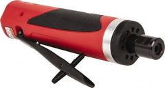 Sioux Tools - 1/4" Collet, Straight Handle, Straight Air Die Grinder - 18,000 RPM, Front Exhaust, 29.67 CFM, 1 hp, 6.21 bar, 1/4 NPT - Exact Tooling