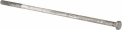 Value Collection - 1-8 Thread, 28" Length Under Head, Steel Hex Head Bolt - Hot Dipped Galvanized Coated, UNC Thread, ASTM A307, Grade 2 - Exact Tooling