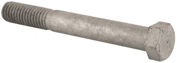 Value Collection - 7/16-14 Thread, 3-1/2" Length Under Head, Steel Hex Head Bolt - Hot Dipped Galvanized Coated, UNC Thread, ASTM A307, Grade 2 - Exact Tooling