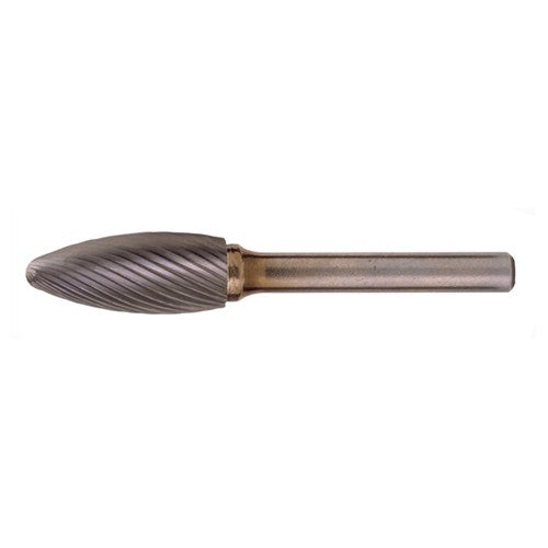 SH-41 Standard Cut Solid Carbide Bur-Flame Shape - Exact Tooling