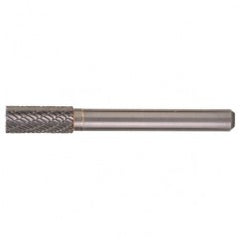 SB-2 Double Cut Solid Carbide Bur-Cylindrical with End Cut - Exact Tooling