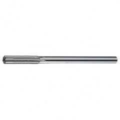 13/32 STR / RHC HSS+TCT Carbide-Tipped Straight Shank Straight Flute Reamer - Bright - Exact Tooling