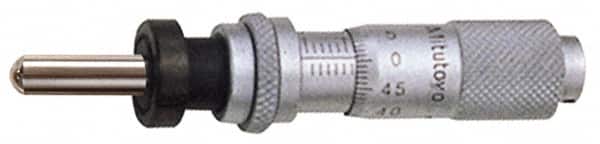 Mitutoyo - 13mm, 0.5118 Inch Thimble, 0.1969 Inch Diameter x 17.5mm Long Spindle, Mechanical Micrometer Head - Exact Tooling
