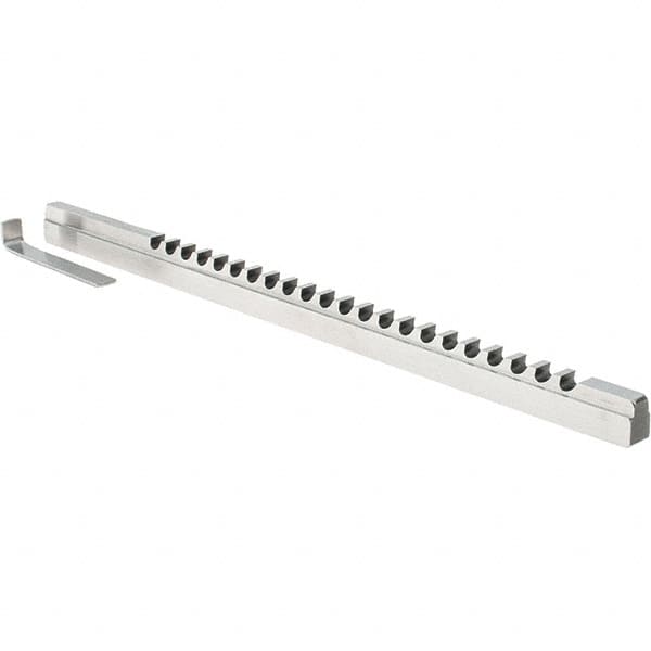 Dumont Minute Man - 7mm Keyway Width, Style C, Keyway Broach - High Speed Steel, Bright Finish, 3/8" Broach Body Width, 25/64" to 2-1/2" LOC, 11" OAL - Exact Tooling