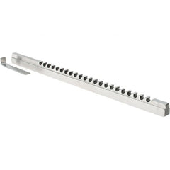 Dumont Minute Man - 7mm Keyway Width, Style C, Keyway Broach - High Speed Steel, Bright Finish, 3/8" Broach Body Width, 25/64" to 2-1/2" LOC, 11" OAL - Exact Tooling
