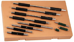 Mitutoyo - 1 to 11 Inch Long, 11 Piece Micrometer Calibration Standard Set - Accuracy Up to 0.000012 Inch, For Use with Outside Micrometer, Includes Carrying Case - Exact Tooling