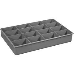 Durham - Small Parts Boxes & Organizers; Type: Compartment Box ; Width (Inch): 11-15/16 ; Depth (Inch): 18-1/16 ; Height (Inch): 2.96875 ; Number of Compartments: 16 - Exact Tooling