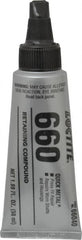Loctite - 50 mL Tube, Silver, High Strength Paste Retaining Compound - Series 660, 24 hr Full Cure Time, Heat Removal - Exact Tooling