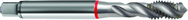 M2.5x0.45 6H 3-Flute Cobalt Red Ring Semi-Bottoming 40 degree Spiral Flute Tap-Bright - Exact Tooling