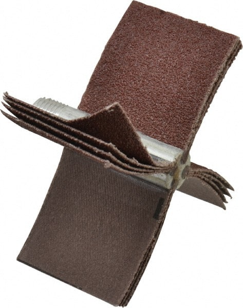 Merit Abrasives - 60 Grit, Coated, Aluminum Oxide Bore Polisher - Medium Grade, 16,000 RPM, Polishes Bores with 2-1/8 to 2-1/2" Diam - Exact Tooling