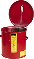 Justrite - 2 Gallon Capacity, 24-Gauge Coated Steel Body, Red Dip Tank - 10 Inch High x 9-3/8 Inch Diameter - Exact Tooling