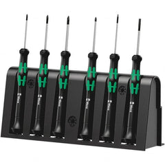 Wera - Screwdriver Sets Screwdriver Types Included: Phillips; Slotted; Microstix Number of Pieces: 6 - Exact Tooling