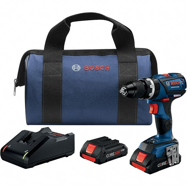 Bosch - 18 Volt 1/2" Keyless Chuck Cordless Hammer Drill - 0 to 28,500 BPM, 0 to 600 & 0 to 1,900 RPM, Reversible - Exact Tooling