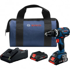 Bosch - 18 Volt 1/2" Keyless Chuck Cordless Hammer Drill - 0 to 28,500 BPM, 0 to 600 & 0 to 1,900 RPM, Reversible - Exact Tooling