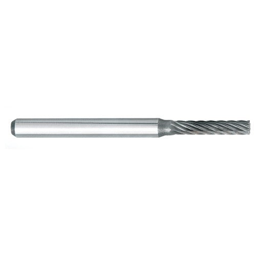 ‎SN-42 -1/8 × 3/16 LOC × 1/8 Shank × 1-1/2 OAL 10 Degree Inverted Angle Carbide Medium Right Hand Spiral Burr - Exact Tooling