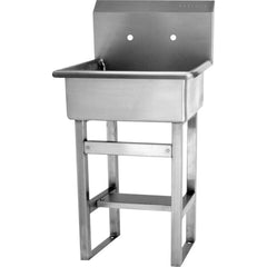 SANI-LAV - Sinks; Type: Floor Mounted Wash Sink ; Outside Length: 23 (Inch); Outside Width: 20-1/2 (Inch); Outside Height: 46-1/2 (Inch); Inside Length: 20 (Inch); Inside Width: 17 (Inch) - Exact Tooling