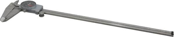 TESA Brown & Sharpe - 0" to 12" Range, 0.001" Graduation, 0.1" per Revolution, Dial Caliper - Black Face, 2-1/2" Jaw Length - Exact Tooling