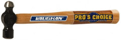 Vaughan Bushnell - 1/4 Lb Head Ball Pein Hammer - Hickory Handle, 10-1/4" OAL - Exact Tooling