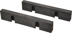 Snap Jaws - 8" Wide x 1.53" High x 0.73" Thick, Step Vise Jaw - Steel, Fixed Jaw, Compatible with 6" Vises - Exact Tooling