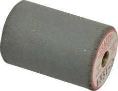 Cratex - 1" Max Diam x 1-1/2" Long, Cylinder, Rubberized Point - Coarse Grade, Silicon Carbide, 1/4" Arbor Hole, Unmounted - Exact Tooling
